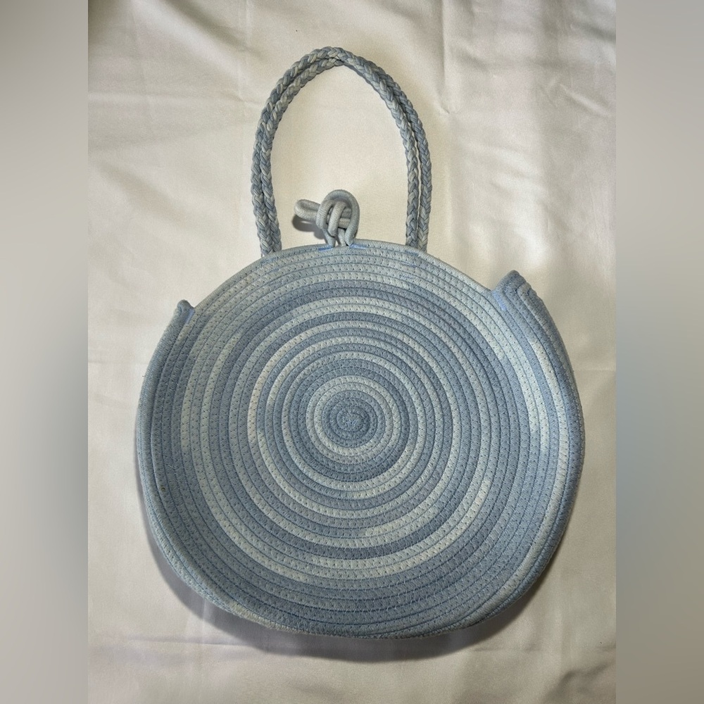 Universal Thread Oversized Circle Blue Boho Cottagecore Beach Rope Tote Bag